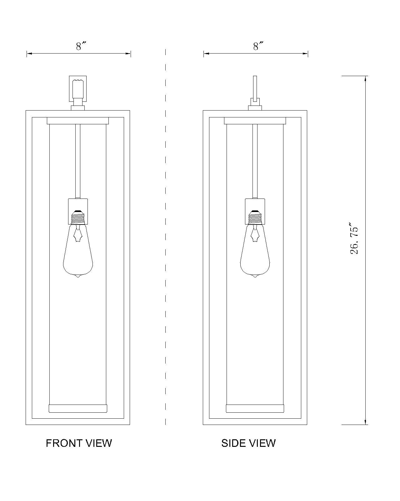 Dunbroch 26 3/4" High Deep Bronze Outdoor Hanging Light in scene