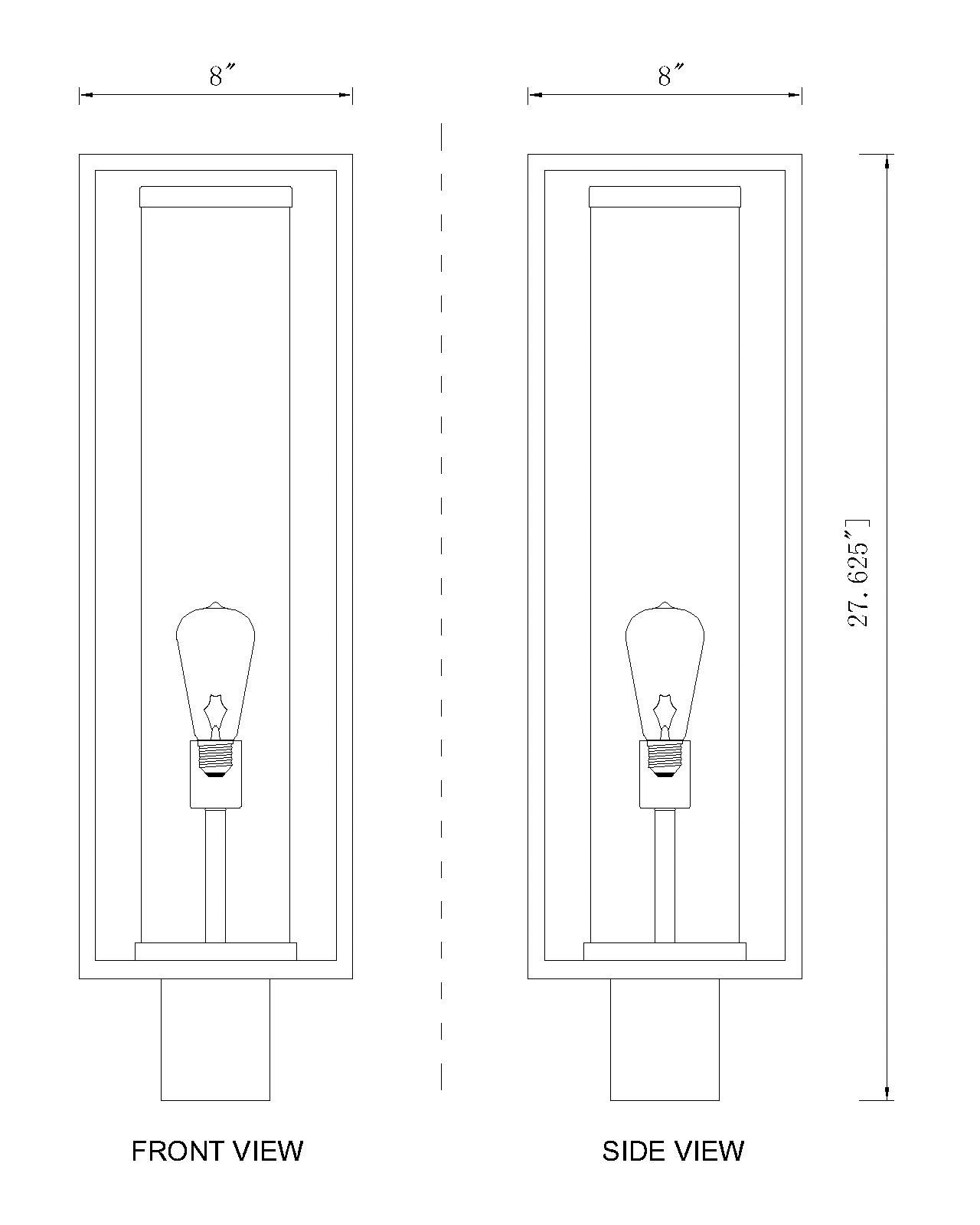Dunbroch 27 3/4" High Deep Bronze Outdoor Post Light