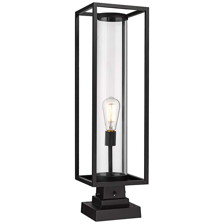 Image 1 Dunbroch 28 3/4" High Black Outdoor Pier Mount Light