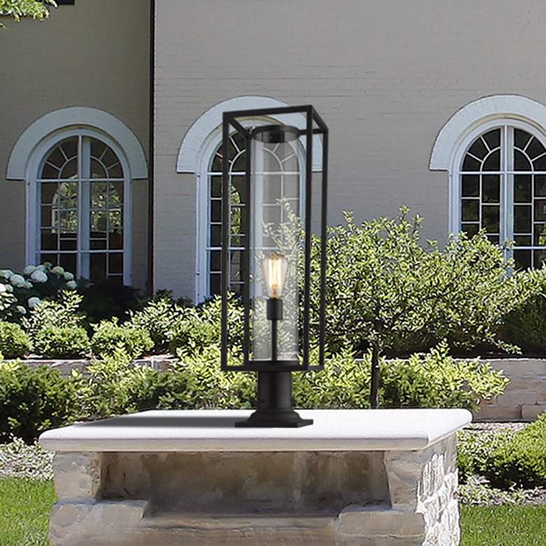 Image 1 Dunbroch 29 3/4" High Black Outdoor Pier Mount Light