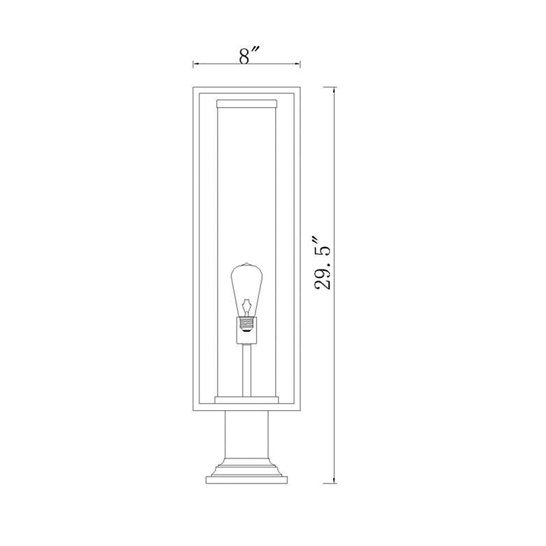 Image 7 Dunbroch 29 3/4" High Black Outdoor Pier Mount Light more views