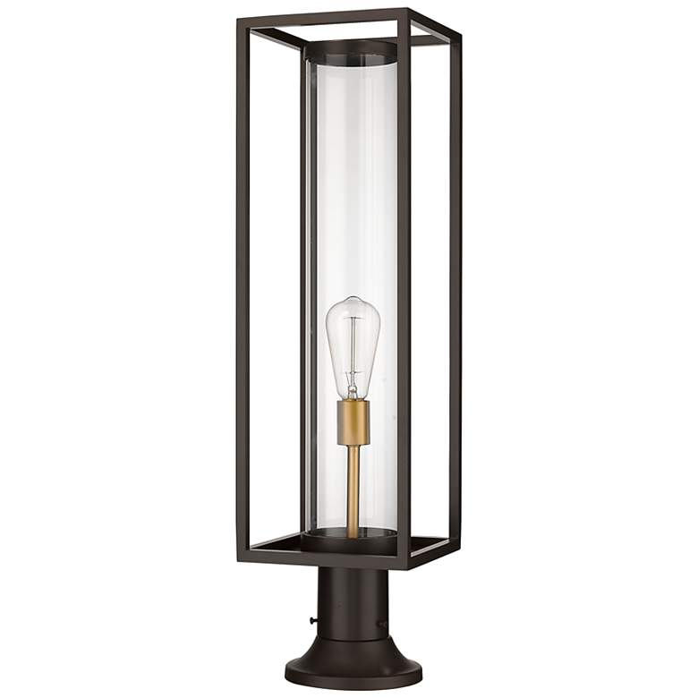 Image 7 Dunbroch 29 3/4" High Deep Bronze Outdoor Pier Mount Light more views