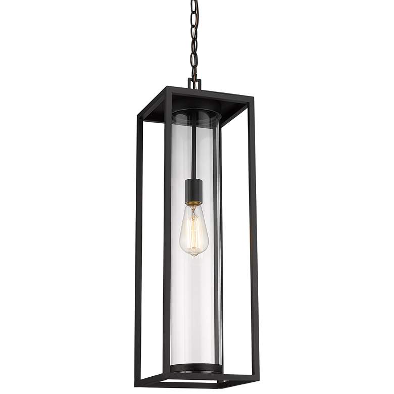 Image 3 Dunbroch by Z-Lite Black 1 Light Outdoor Chain Mount Ceiling Fixture