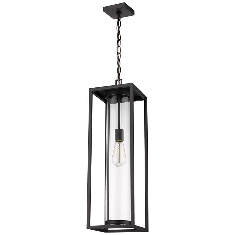 Image 7 Dunbroch by Z-Lite Black 1 Light Outdoor Chain Mount Ceiling Fixture more views