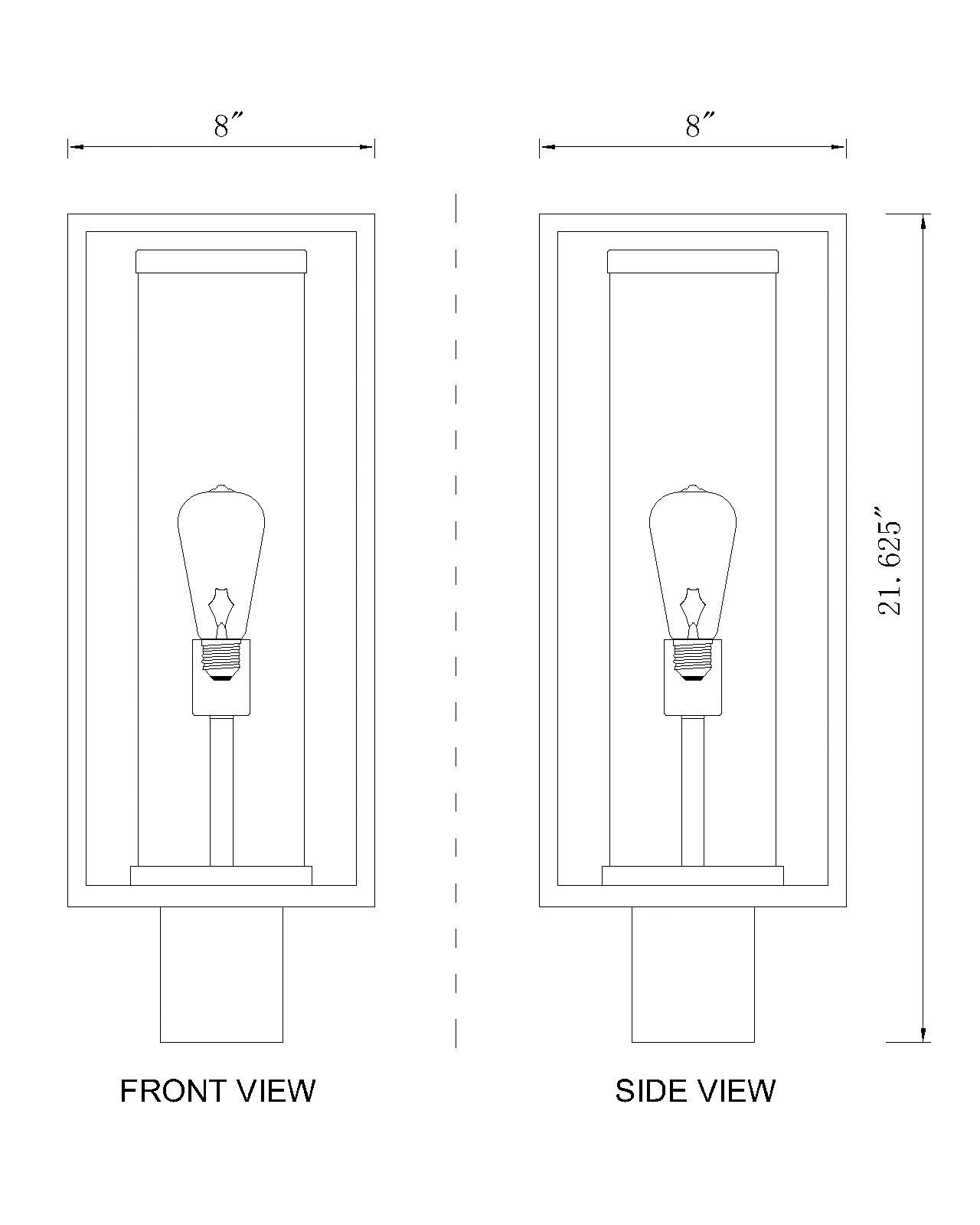 Dunbroch by Z-Lite Bronze/Brass 21.75 inch 1 Light Outdoor Post Fixture