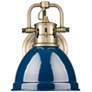 1_Duncan 1-Light Bath Vanity in Aged Brass with Matte Navy