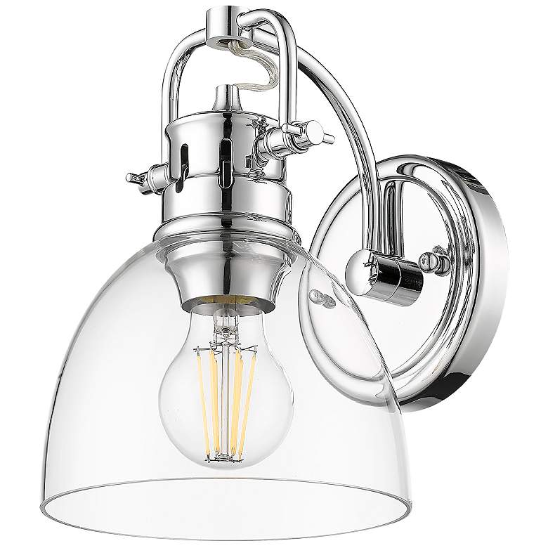 Image 2 Duncan 1-Light Bath Vanity in Chrome with Clear Glass more views