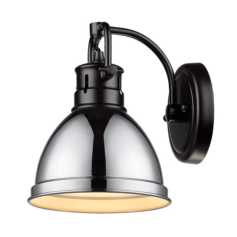 Image 2 Duncan 1-Light Bath Vanity in Matte Black with Chrome more views
