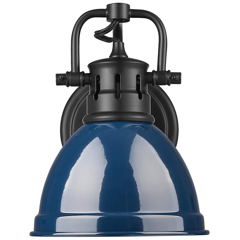Image 1 Duncan 1-Light Bath Vanity in Matte Black with Matte Navy