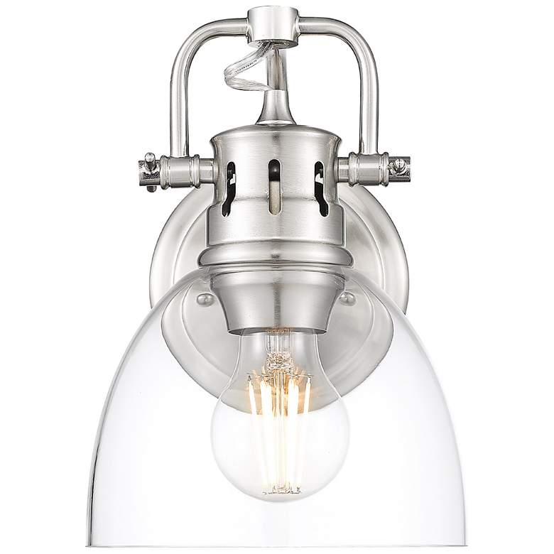 Image 1 Duncan 1-Light Bath Vanity in Pewter with Clear Glass