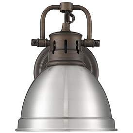 Image1 of Duncan 1-Light Bath Vanity in Rubbed Bronze with Pewter