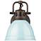Duncan 1-Light Bath Vanity in Rubbed Bronze with Seafoam