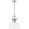 Duncan 1-Light Pendant with Chain in Chrome with Matte White