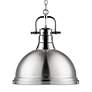 2_Duncan 1-Light Pendant with Chain in Chrome with Pewter more views