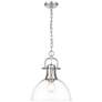 1_Duncan 1-Light Pendant with Chain in Pewter with Clear Glass
