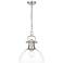 Duncan 1-Light Pendant with Chain in Pewter with Clear Glass