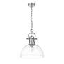 2_Duncan 1-Light Pendant with Chain in Pewter with Clear Glass more views