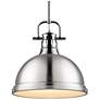 1_Duncan 1-Light Pendant with Rod in Chrome with Pewter