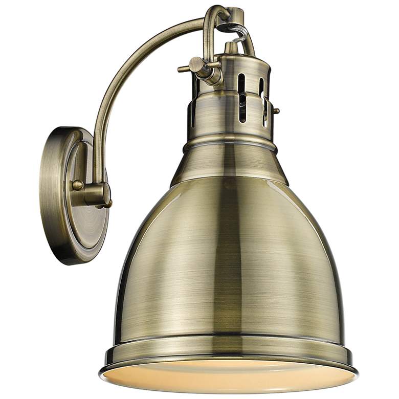 Image 1 Duncan 13" High Aged Brass Wall Sconce