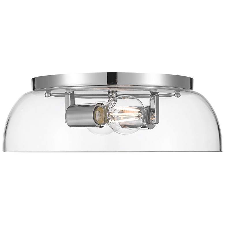 Image 1 Duncan 14" Flush Mount in Chrome with Clear Glass