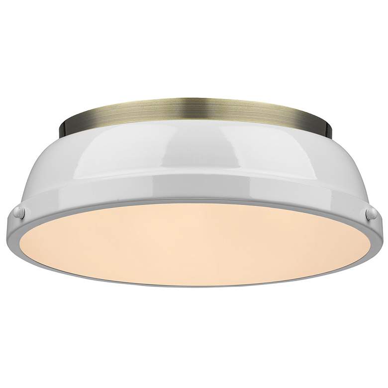 Image 1 Duncan 14" Flush Mount in Aged Brass