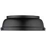 Duncan 14" Flush Mount in Black with a Matte Black Shade
