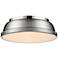 Duncan 14" Flush Mount in Chrome with Pewter