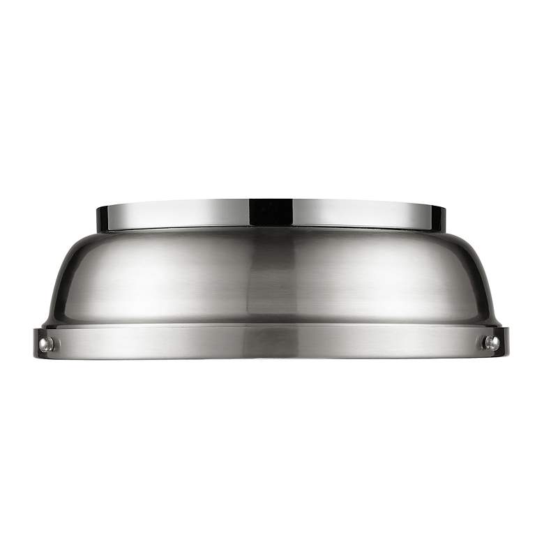 Image 2 Duncan 14" Flush Mount in Chrome with Pewter more views