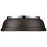 1_Duncan 14" Flush Mount in Chrome with Rubbed Bronze