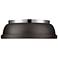 Duncan 14" Flush Mount in Chrome with Rubbed Bronze