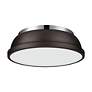 2_Duncan 14" Flush Mount in Chrome with Rubbed Bronze more views