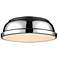 Duncan 14" Flush Mount in Matte Black with Chrome