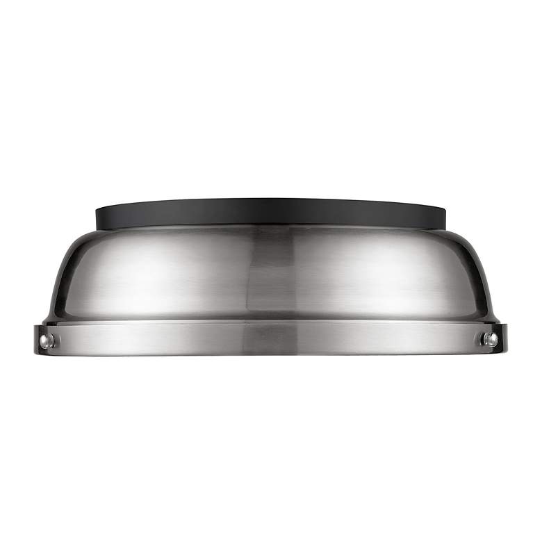 Image 2 Duncan 14" Flush Mount in Matte Black with Pewter more views
