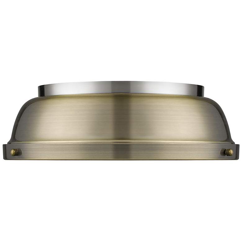 Image 1 Duncan 14" Flush Mount in Pewter with Aged Brass