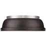 1_Duncan 14" Flush Mount in Pewter with Rubbed Bronze