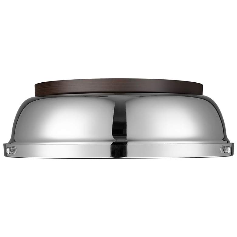 Image 1 Duncan 14" Flush Mount in Rubbed Bronze with Chrome
