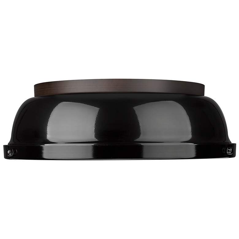 Image 1 Duncan 14" Flush Mount in Rubbed Bronze with Matte Black