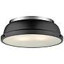 Duncan 14" Flush Mount with Black Shade