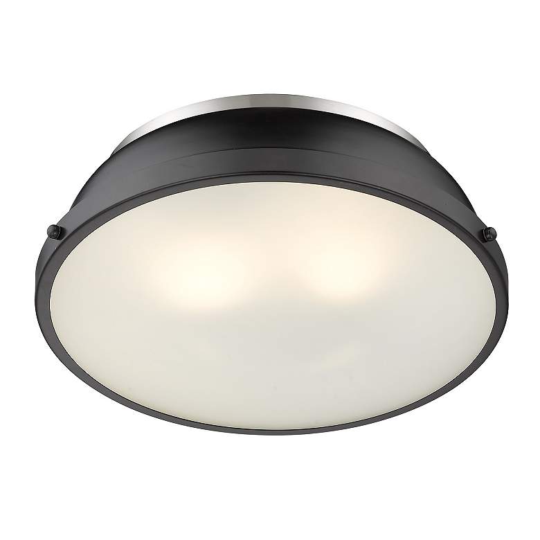 Image 2 Duncan 14" Flush Mount with Black Shade more views