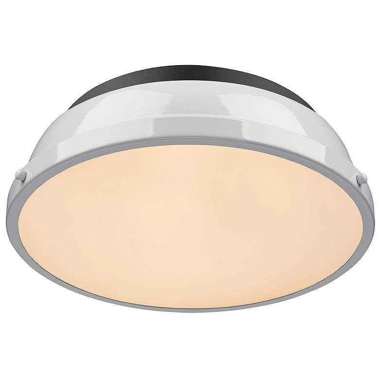 Image 1 Duncan 14" Flush Mount with White Shade