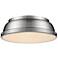 Duncan 14" Pewter 2-Light Flush Mount with Pewter Shade