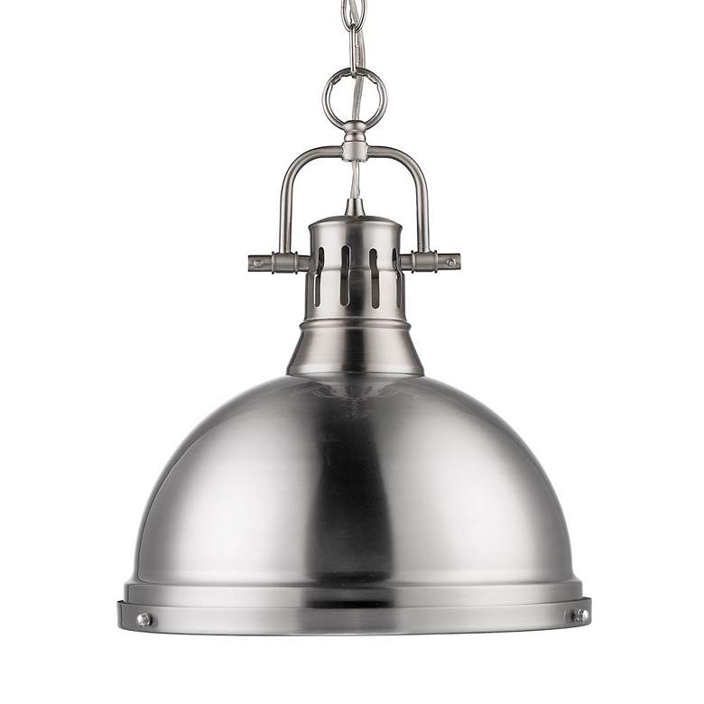 Image 3 Duncan 14" Wide 1-Light Pendant with Chain in Pewter more views