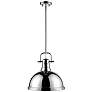 Duncan 14" Wide 1-Light Pendant with Rods in Chrome