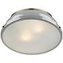 Duncan 14" Wide Aged Brass 2-Light Flush Mount With Gray Shade