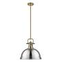 2_Duncan 14" Wide Aged Brass and Pewter Pendant Light more views