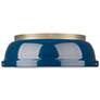 1_Duncan 14" Wide Aged Brass Ceiling Light