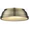 Duncan 14" Wide Aged Brass Ceiling Light