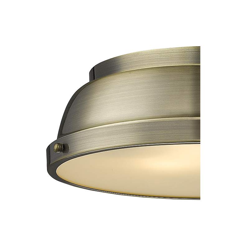 Image 2 Duncan 14" Wide Aged Brass Ceiling Light more views