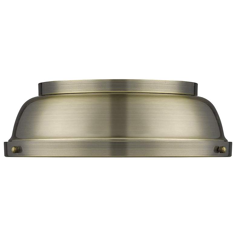 Image 3 Duncan 14" Wide Aged Brass Ceiling Light more views