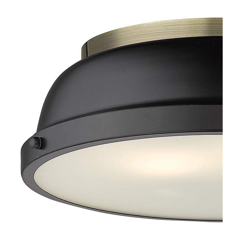 Image 4 Duncan 14" Wide Aged Brass Matte Black Ceiling Light more views